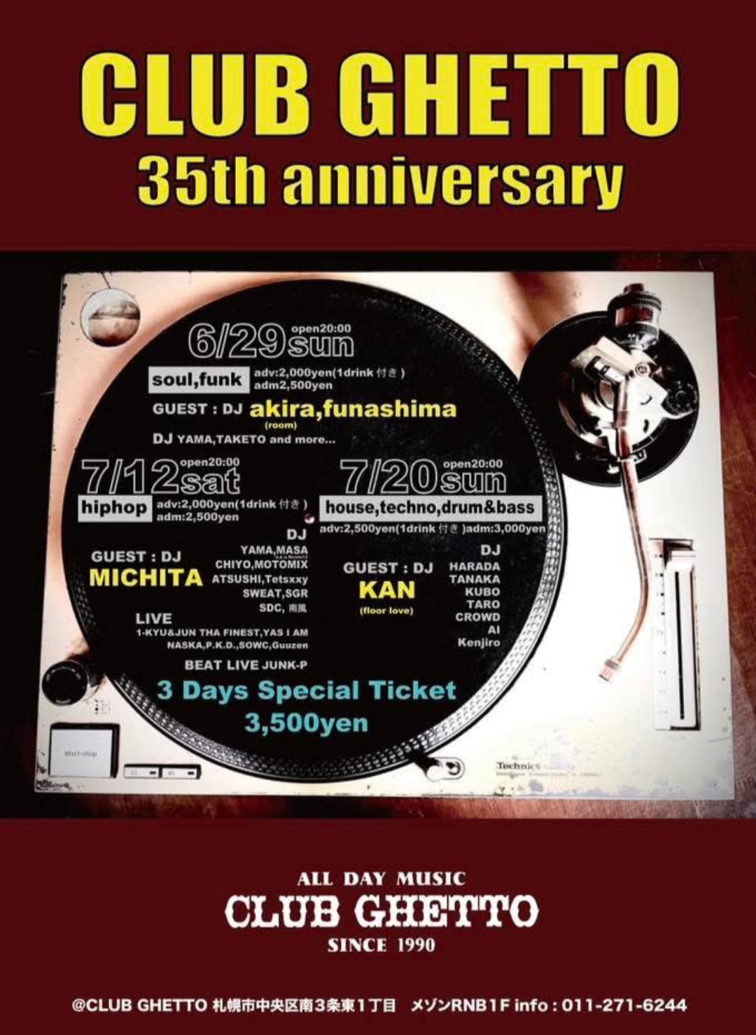 CLUB GHETTO 35th anniversary